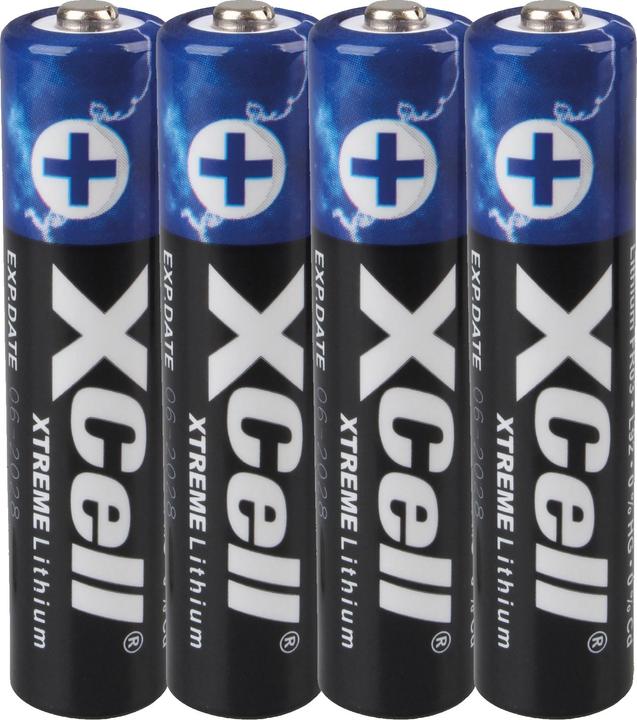 Produktbild XCell XTREME Lithium AAA Batterie 4er (4 Stk., AAA, 1000 mAh)