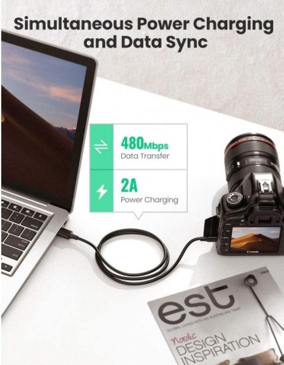 Actual product image Ugreen USB A – Mini USB (0.25 m, USB 2.0)