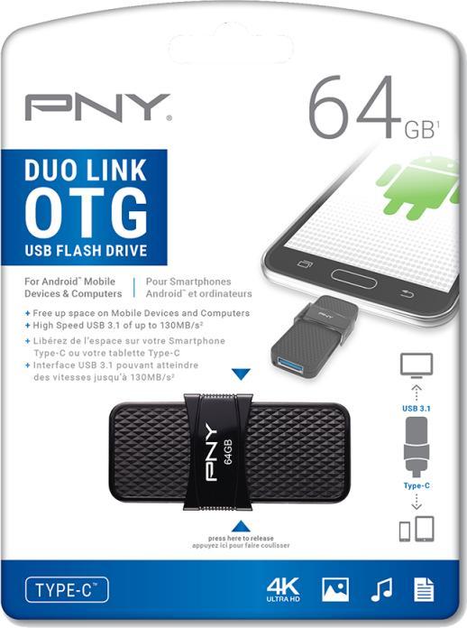 Produktbild PNY Dual-Link Otg Type C 64gb (64 GB, USB 3.1)