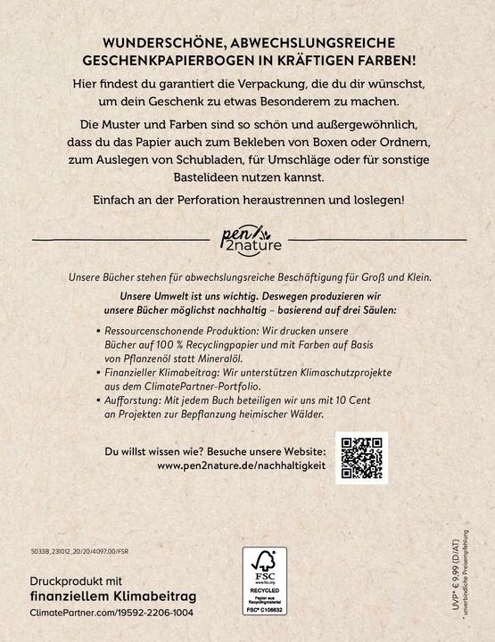 Immagine prodotto Libro di carta da regalo Colour Power | 100% carta riciclata (Borsa da regalo, 10 x)