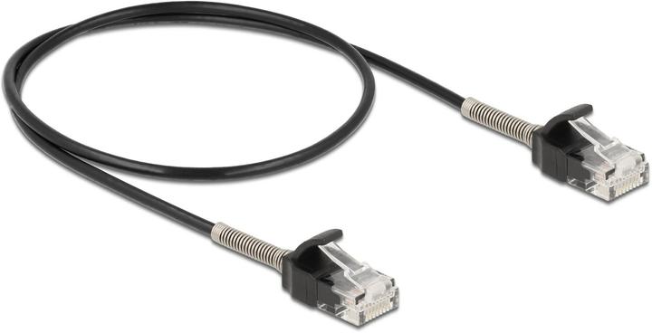 Produktbild Delock Kabel RJ45 Stecker zu RJ45 Stecker mit Knickschutz Cat.6A 50 cm schwarz (U/UTP, CAT6a, 0.50 m)