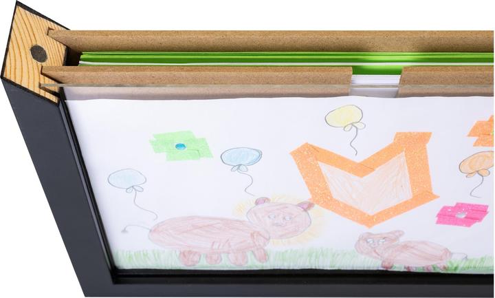 Actual product image Cocon Bilderrahmen für Kinderzeichnungen 35 x 26 x 5 cm, Schwarz (A4)
