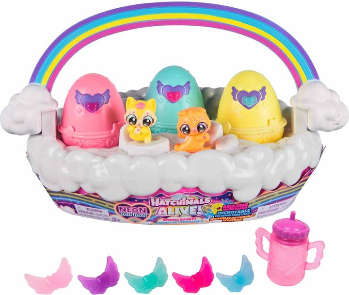 Produktbild Hatchimals EGG COL Hatch Neon Rainbow Basket GML
