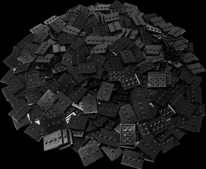 Actual product image LEGO 3x4 Stand Plate Tile Modified - Black 88646 NEW - 25x (88646, LEGO Accessories)