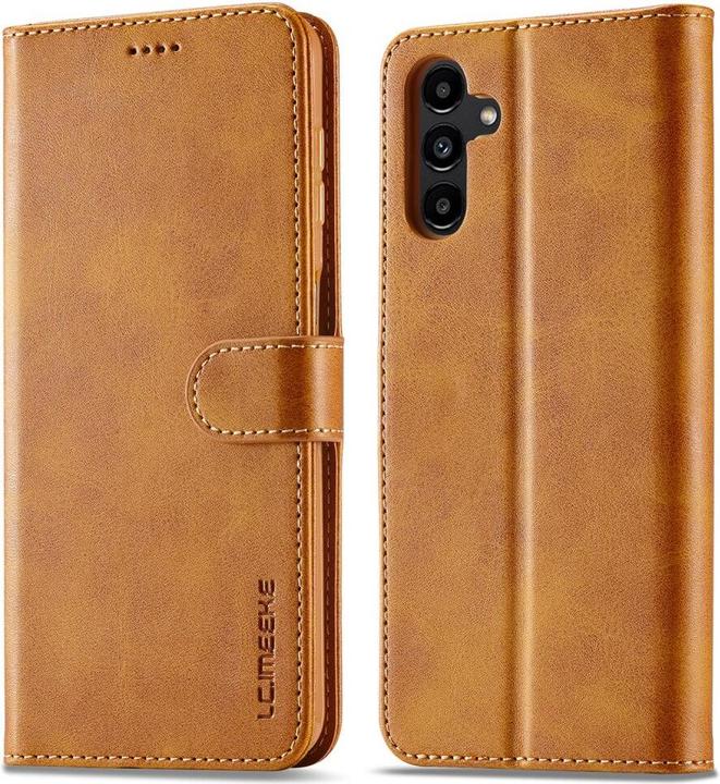 LC.Imeeke Galaxy A15 - Etui en cuir marron clair (Samsung Galaxy A15)