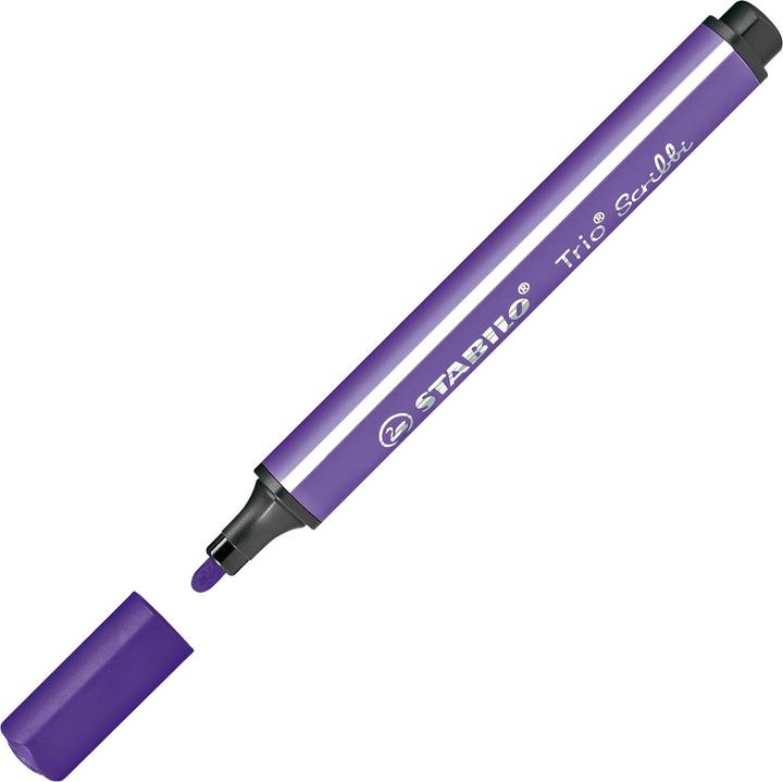 Produktbild STABILO Trio Scribbi Gefederter Dreikant-Filzstift (Violett, 1 x)