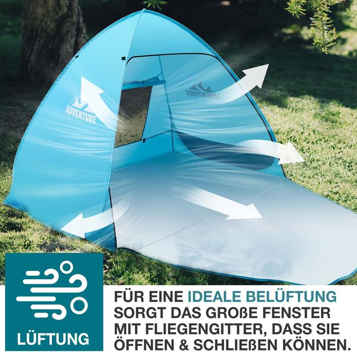 Immagine prodotto Jamb Pop-Up Strandmuschel (tenda da spiaggia, 3 kg, 3 persone)