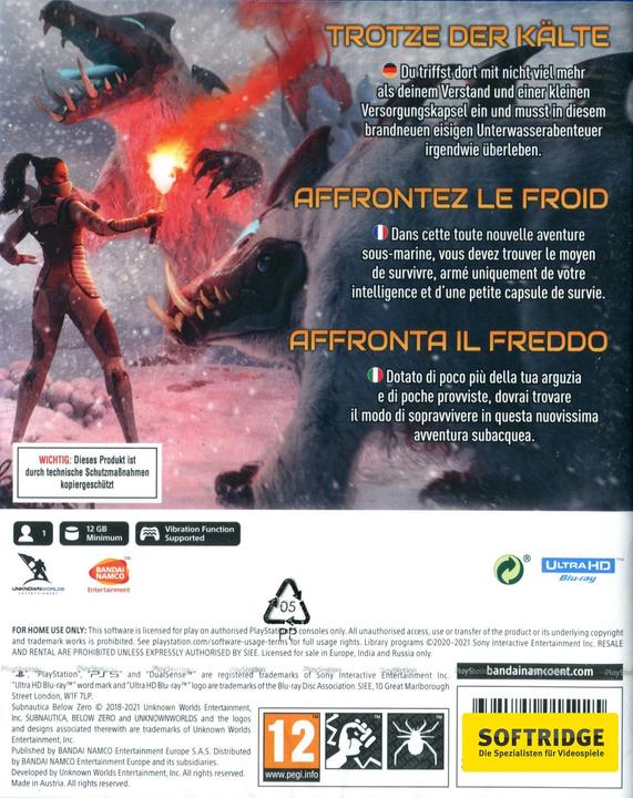 Produktbild Bandai Namco Subnautica: Below Zero (PS4, DE, FR, IT)