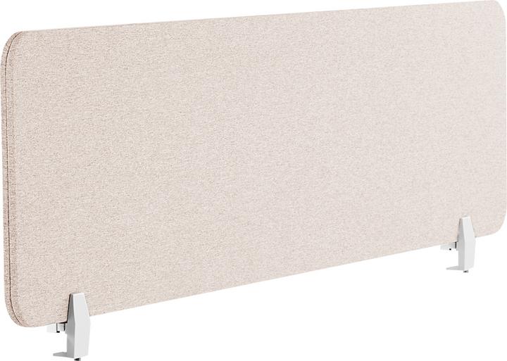 Beliani Schreibtischtrennwand beige 160 x 40 cm WALLY