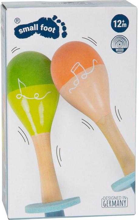 Actual product image small foot Maracas Groovy Beats (German, French, Italian, English)