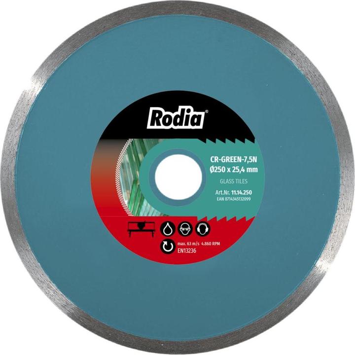 Image du produit Rodia 11.14.200 CR-GREEN-7,5N Diamanttrennscheibe 200 x 25,4 mm Glas