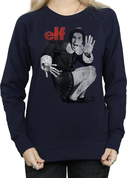 Actual product image Elf Womens/Ladies Mono Distressed Poster Sweatshirt (M)