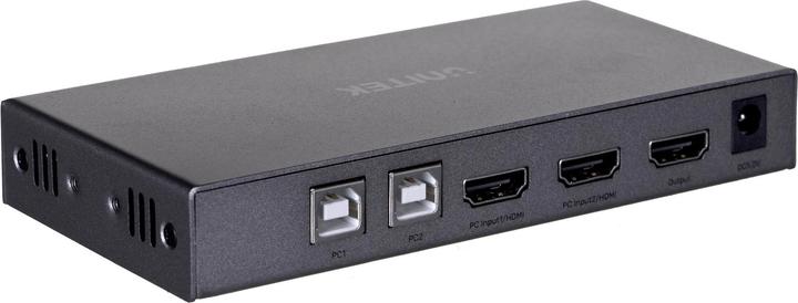 Actual product image Unitek Przełącznik PRZEŁĄCZNIK KVM 4K HDMI 2.0,2-IN,1-OUT +USB