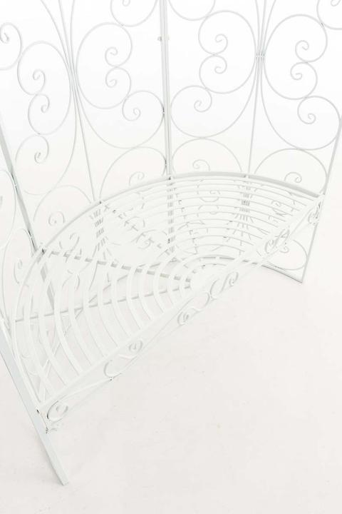 Produktbild Swisshandel24 Halbpavillon Rosie mit Sitzbank, weiss (58 cm, 120 cm)