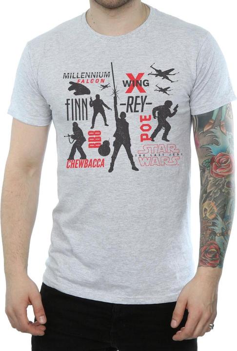 Image du produit Star Wars - T-shirt THE LAST JEDI REBELLION SILHOUETTES - Homme (XL)
