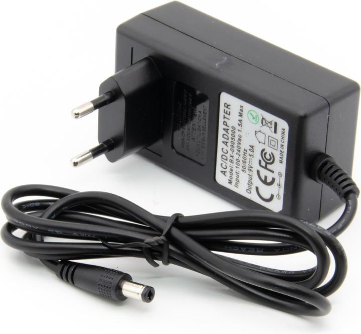 Actual product image Purecrea 9V DC 5000mA power supply AC/DC adapter 5.5mm/2.1mm plug