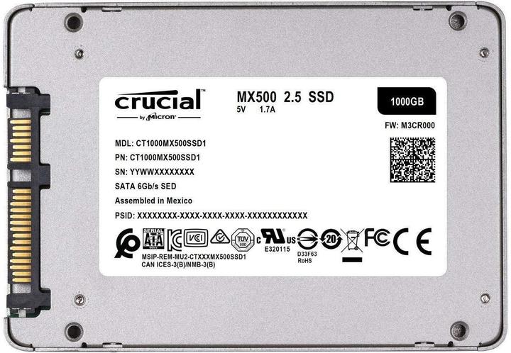 Actual product image Crucial Mx500 (1000 GB, 2.5")