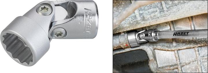 Image du produit HAZET Douille articulée ∙ 12 pans 880G-Z16 ∙ Carré creux 10 mm (3/8 pouce) ∙ Profil Traction à 12 p… (16 mm)