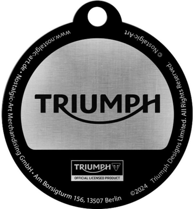 Image du produit Nostalgic-Art Merchandising Nostalgic Art Porte-clés Triumph Ø 4 cm, noir, Motif