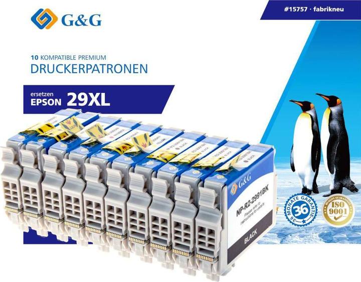 Produktbild 10 XL-Druckerpatronen kompatibel zu Epson 29XL 4x Schwarz+ je 2x Cyan Magent
