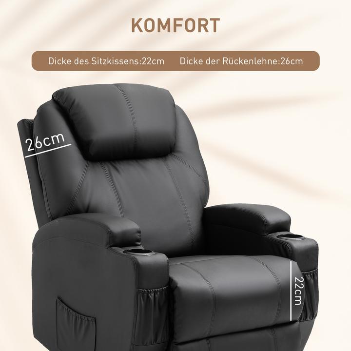 Image du produit Homcom Massagesessel mit Liegefunktion
