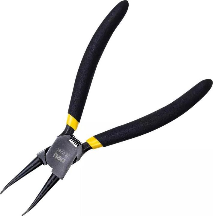 Deli Tools Szczypce Segera wewnętrzne, proste EDL0341, 7" (czarne) (177.80 mm)