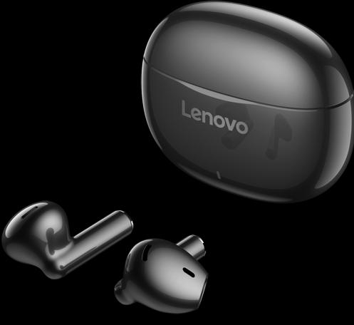 Actual product image Lenovo E310 True Wireless Stereo Earbuds standalone-Black (P) (ANC, 5 h, Wireless)
