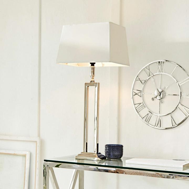 Actual product image Loberon Table Lamp Kinshaa cream/silver (E27)