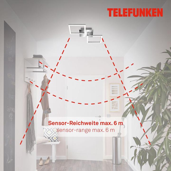 Image du produit Telefunken Sensor LED Deckenleuchte, chrom-alu, LED/12W (1200 lm)