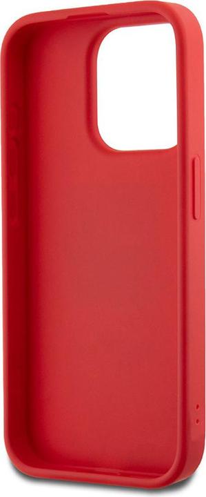 Actual product image DKNY PU Leather Stack Logo Wrist Strap Case for iPhone 14 Pro Max Red (Apple iPhone 14 Pro Max)