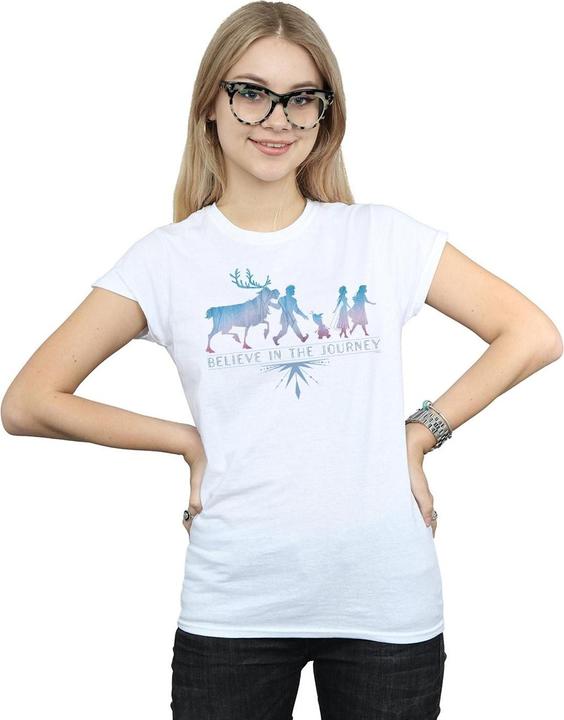 Actual product image Disney Womens/Ladies Frozen 2 Believe In The Journey Silhouette Cotton T-Shirt (S)