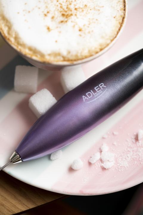 Image du produit Adler AD 4499 Milk frotter with a stand, Black/Purple