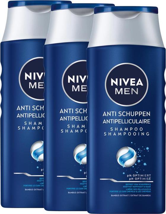 Produktbild Nivea Men Anti-Schuppen pH-Optimal Shampoo Trio (750 ml, Flüssiges Shampoo)