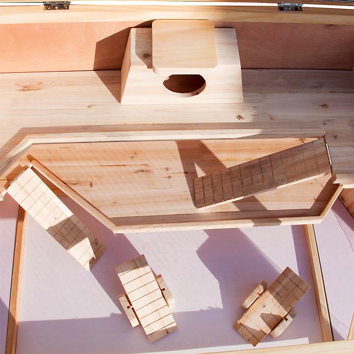 Produktbild Wiltec XXL Nagerkäfig 1150x600x580mm Holz Kleintierhaus Hamsterkäfig Mäusekäfig