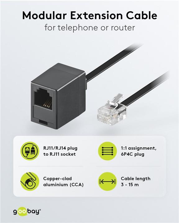 Immagine prodotto Goobay cavo di prolunga telefonica