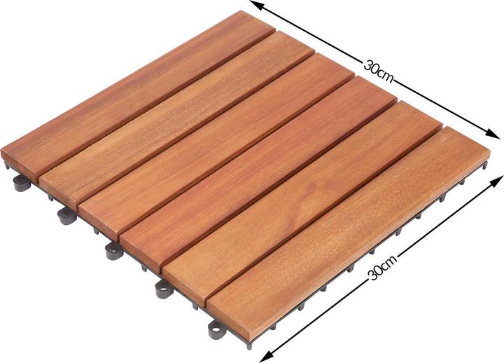 Immagine prodotto Deuba Piastrelle in legno (33 x, 30 x 30 cm)