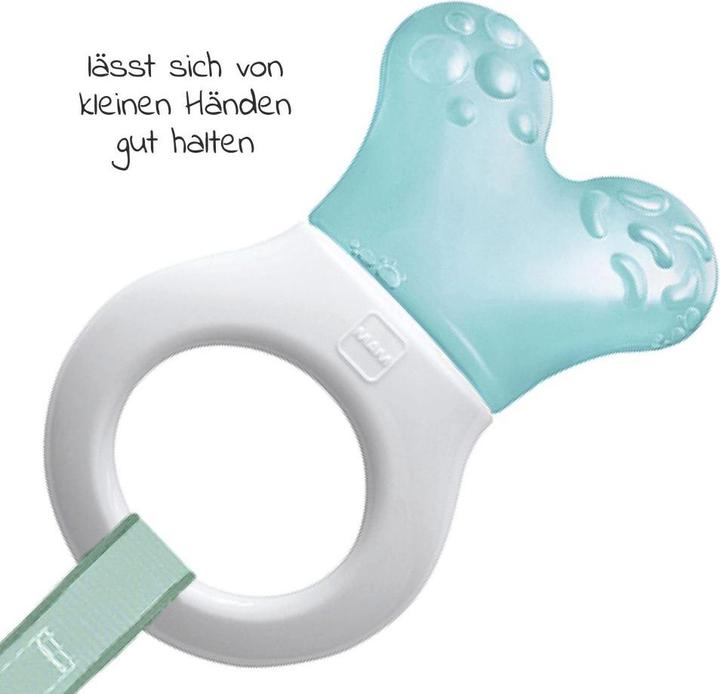 Actual product image MAM Kühlbeissring Mini Cooler & Clip boy 2+ M, mit Clip 1 Stk in türkis