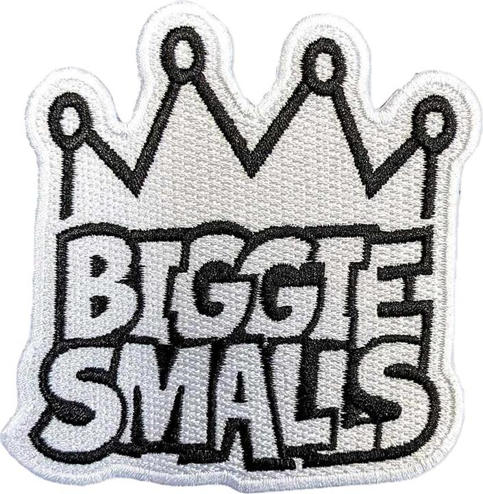 Actual product image Biggie Smalls Woven Crown Logo Iron On Patch