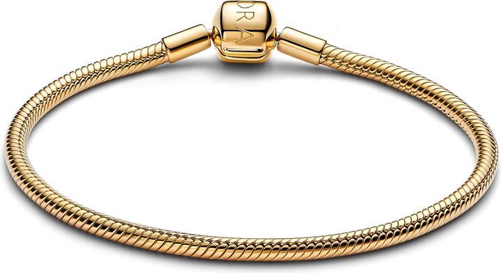 Image du produit Pandora Bracelet à maillons serpent avec fermoir à bille (17 cm, Métal, Plaqué or)