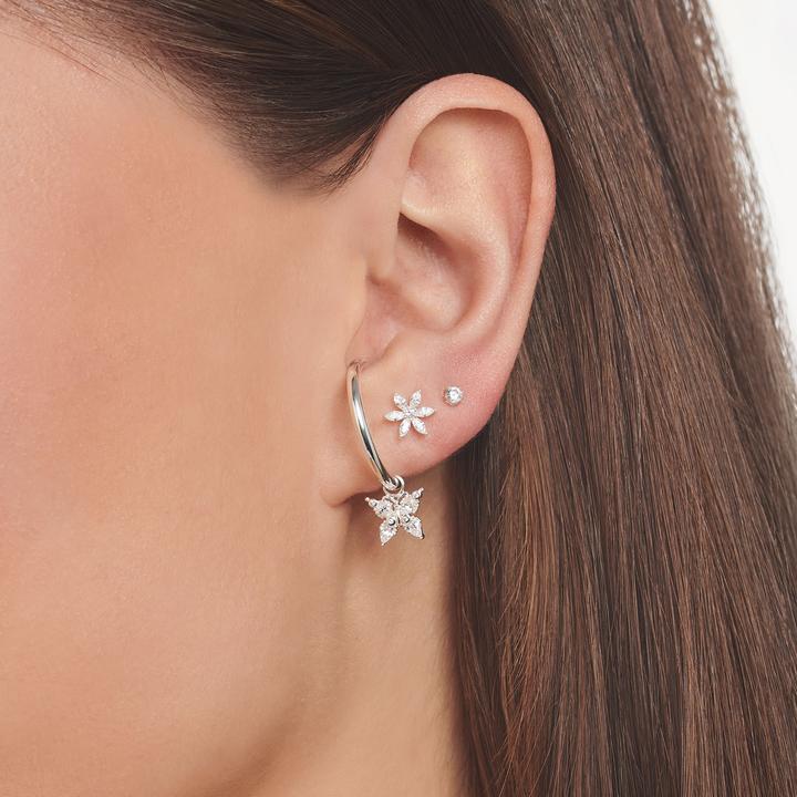 Produktbild Thomas Sabo Einzel Ohrstecker Blume weisse Steine (925er Silber)