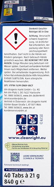 Actual product image dm Denkmit Multi-Power 12 (Tabs, 40 Washing cycles)