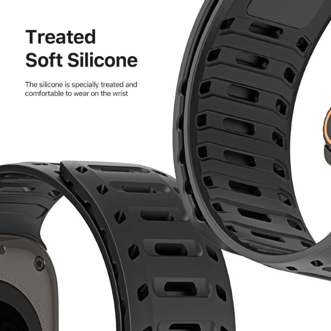 Immagine prodotto Dux Ducis CS Armband (49 mm, 45 mm, 46 mm, 44 mm, 42 mm, Magneti, Silicone, Alluminio, Apple Watch Serie 5, Apple Watch Serie 4, Apple Watch Series 3, Apple Watch Ultra 2, Apple Watch SE (2022/2023), Apple Watch Serie 6, Apple Watch Ultra, Apple Watch Series 10, Apple Watch SE, Apple Watch Series 8, Apple Watch Series 7)
