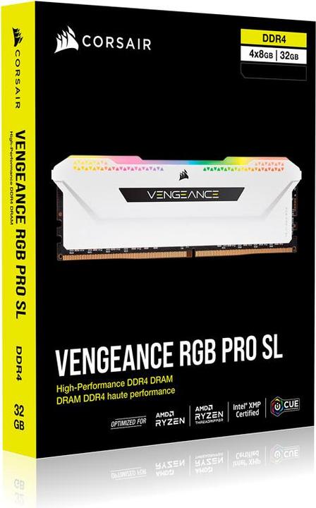 Actual product image Corsair Vengeance RGB Pro SL (4 x 8GB, 3200 MHz, DDR4-RAM, DIMM)