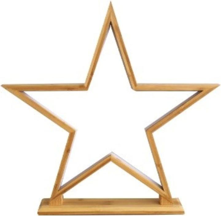 Actual product image Novaliv LED Star Lamp 55cm Natural Wood Table Lamp LED with Power Cable SMD LED Warm White