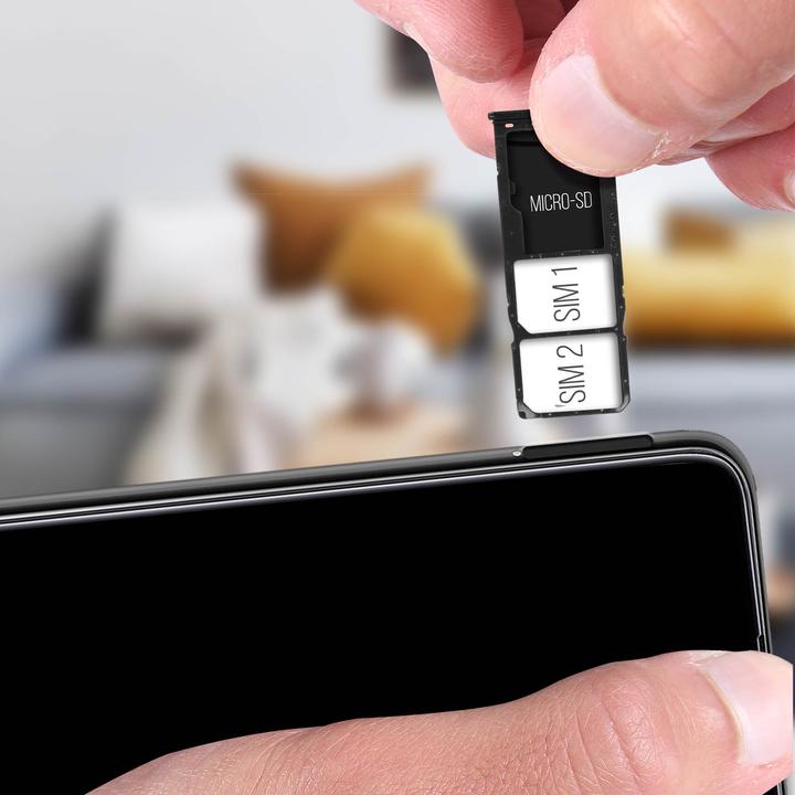 Immagine prodotto Clappio 2x SIM + 1x Micro-SD card holder spare part for Xiaomi Redmi Note 9 - Black (Porta SIM, Xiaomi Redmi Note 9)