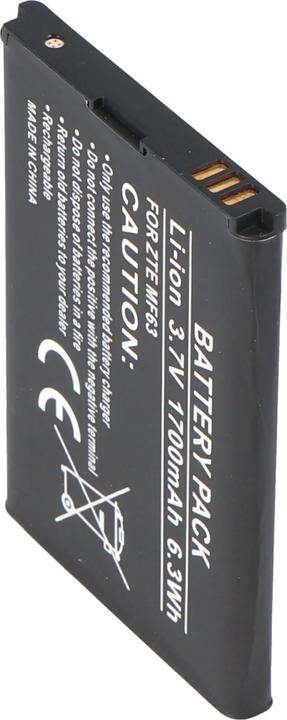 Actual product image AccuCell Battery for ZTE MF63 (Device specific, 1700 mAh)