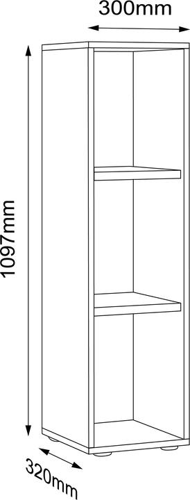 Produktbild VCM Regal Bücher Ordner Aktenregal Salia 3f