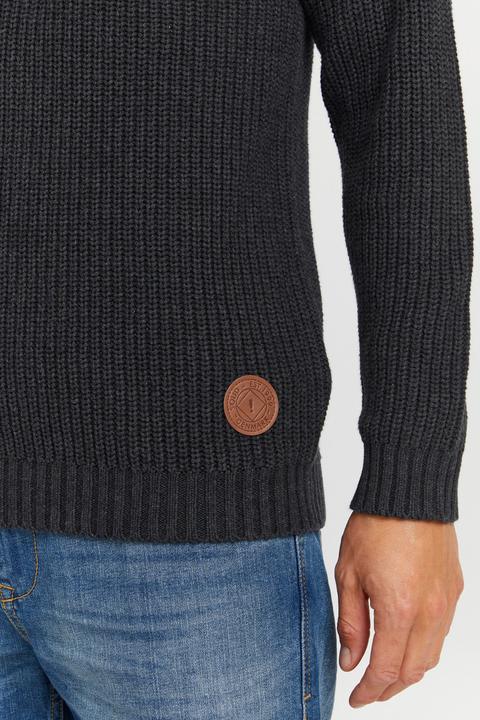Actual product image Solid Xenox Men's Jumper Chunky Knit Pullover Troyer Made Of 100% Cotton (L)