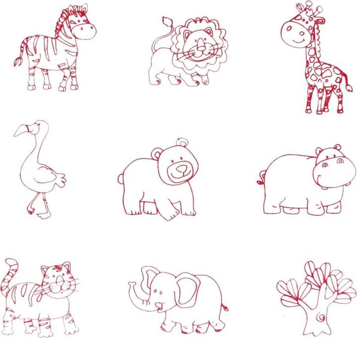 Image du produit Woodyland Tampon en bois - Animaux africains
