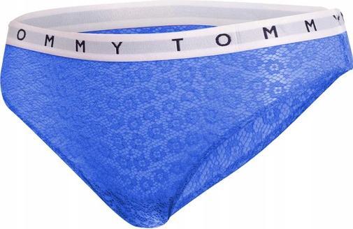 Actual product image Tommy Hilfiger Ladies 3P Full Lace Bikini Style Underwear, Pink Amour/Deep Sky Blue/Black, M (M)